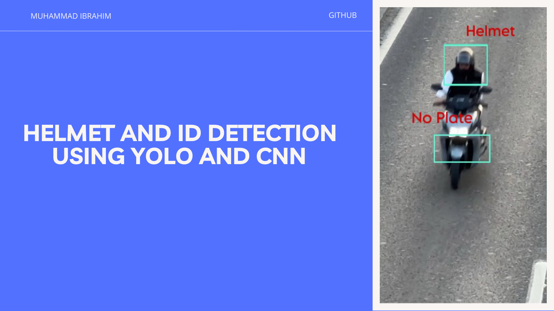 Helmet and ID Detection Using YOLO and CNN